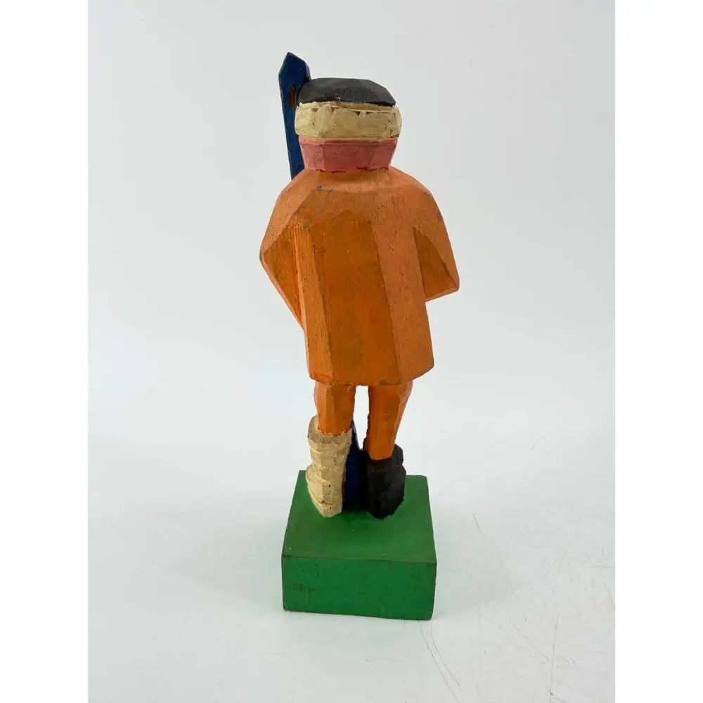 Hand Carved Wooden Folk Art Figure 